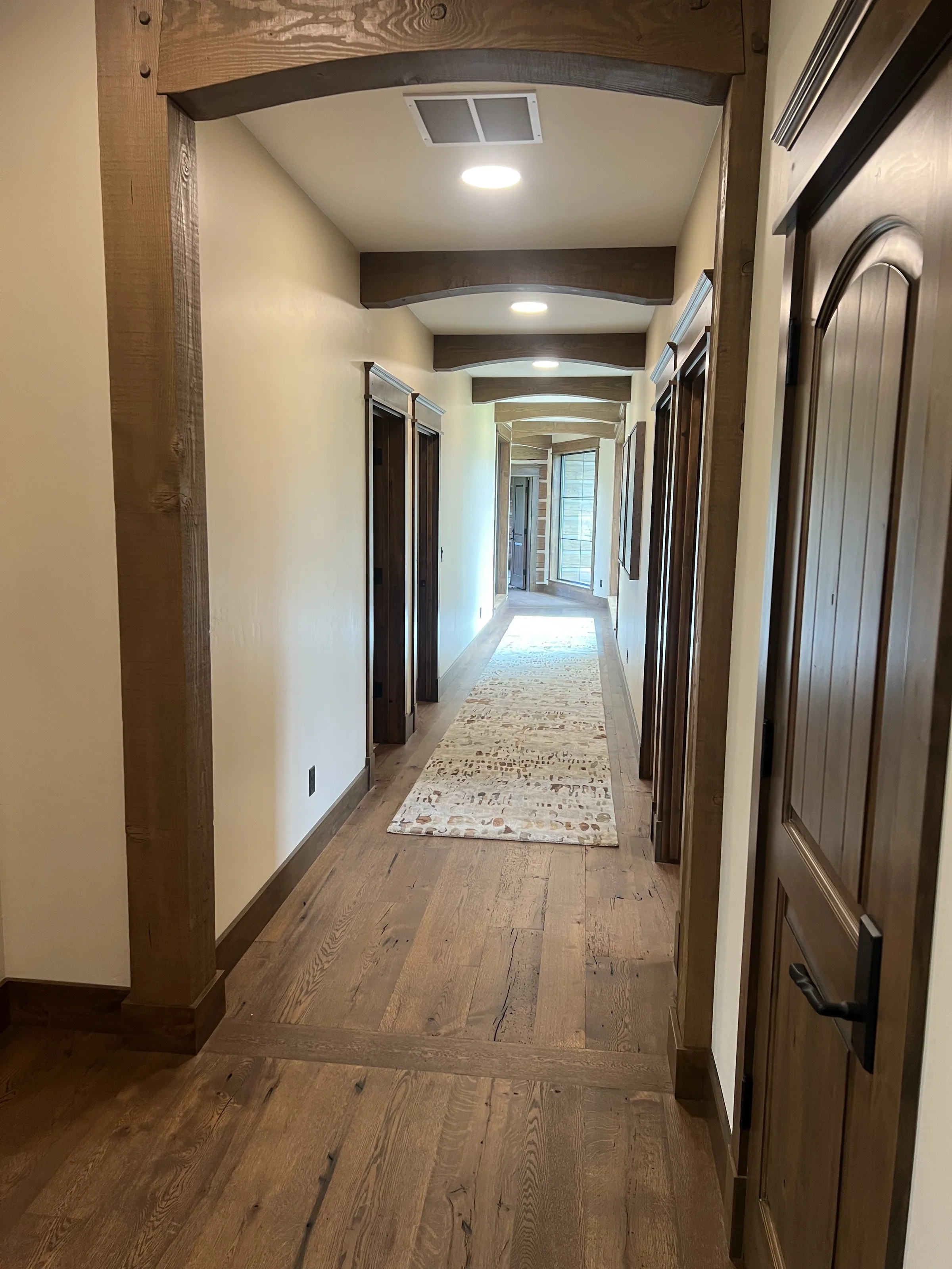 Refinished hardwood hallway in Missoula, Montana