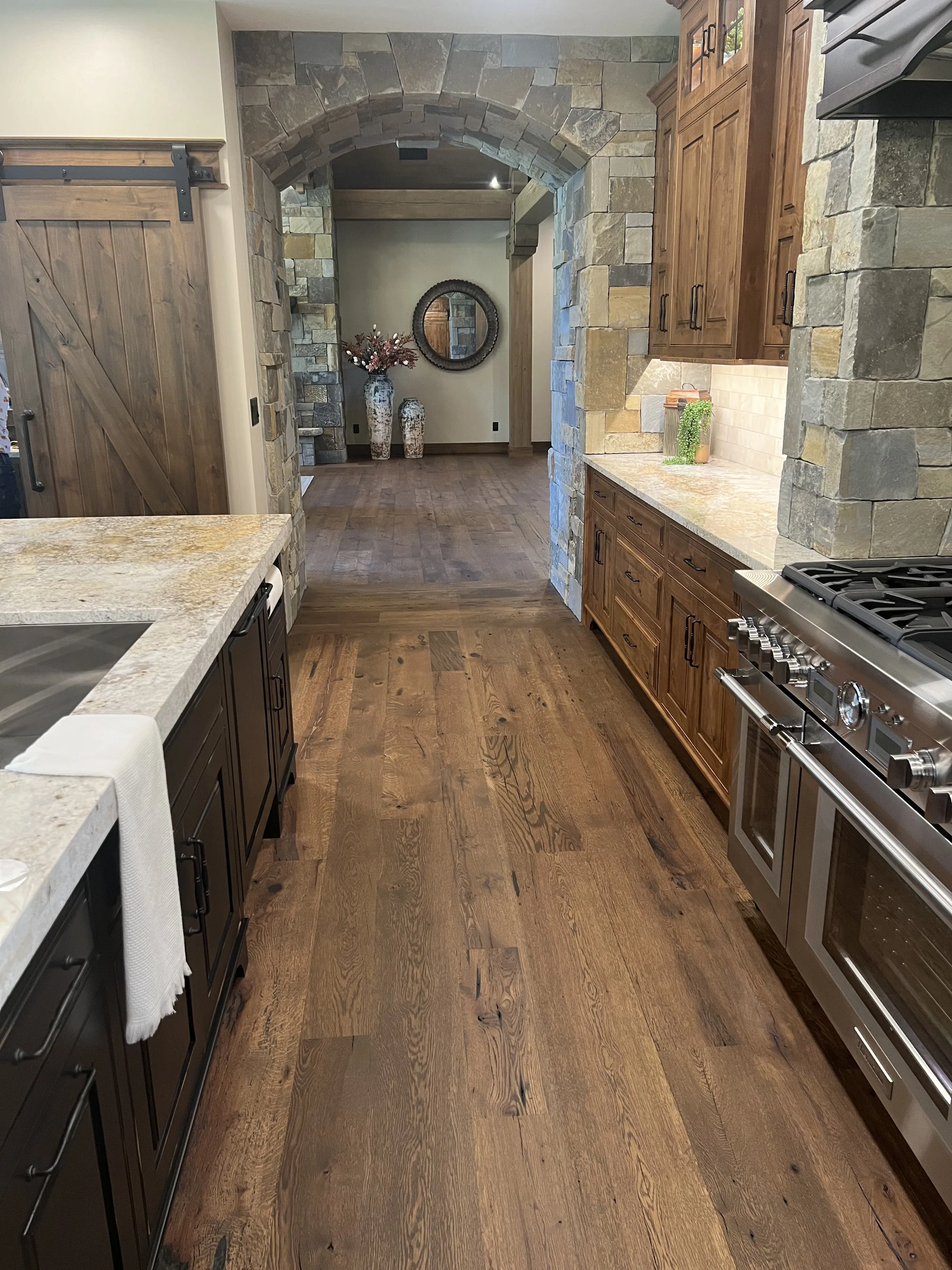 Hardwood floor in a Missoula kitchen